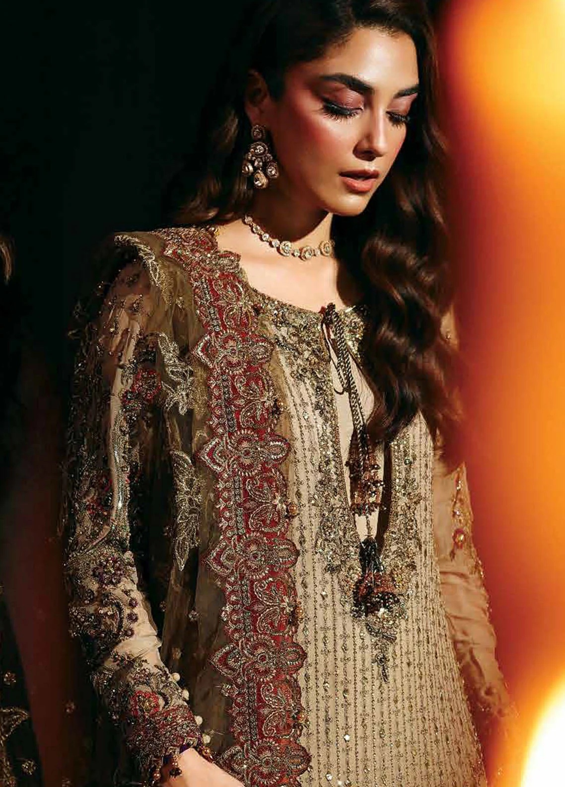 Dastan E Jashan-02 Pakistani fashion outfit in red tones.